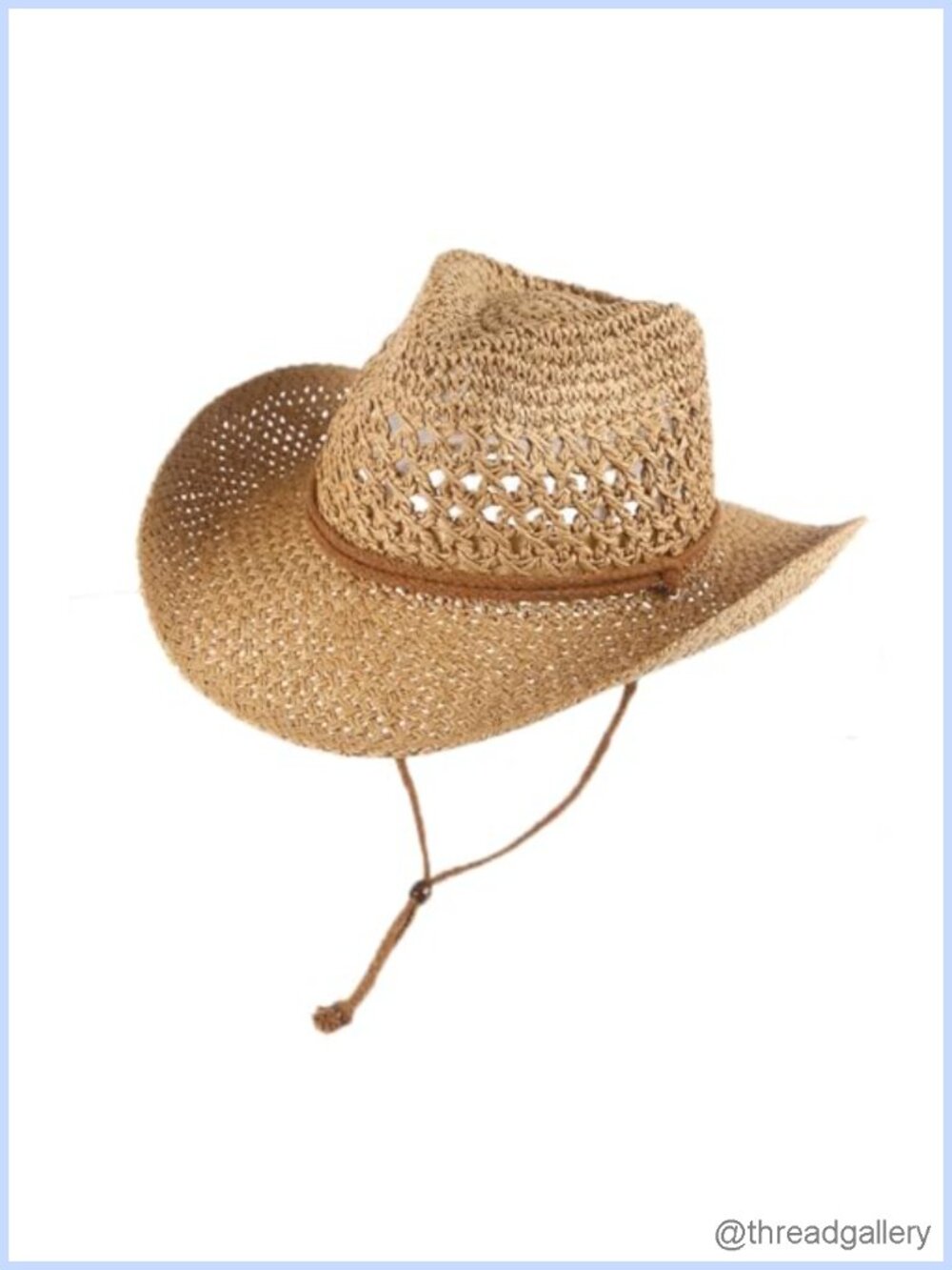 Paper Straw Cowboy Hat Foldable Wide Brim Western Sun Hat Travel Beach